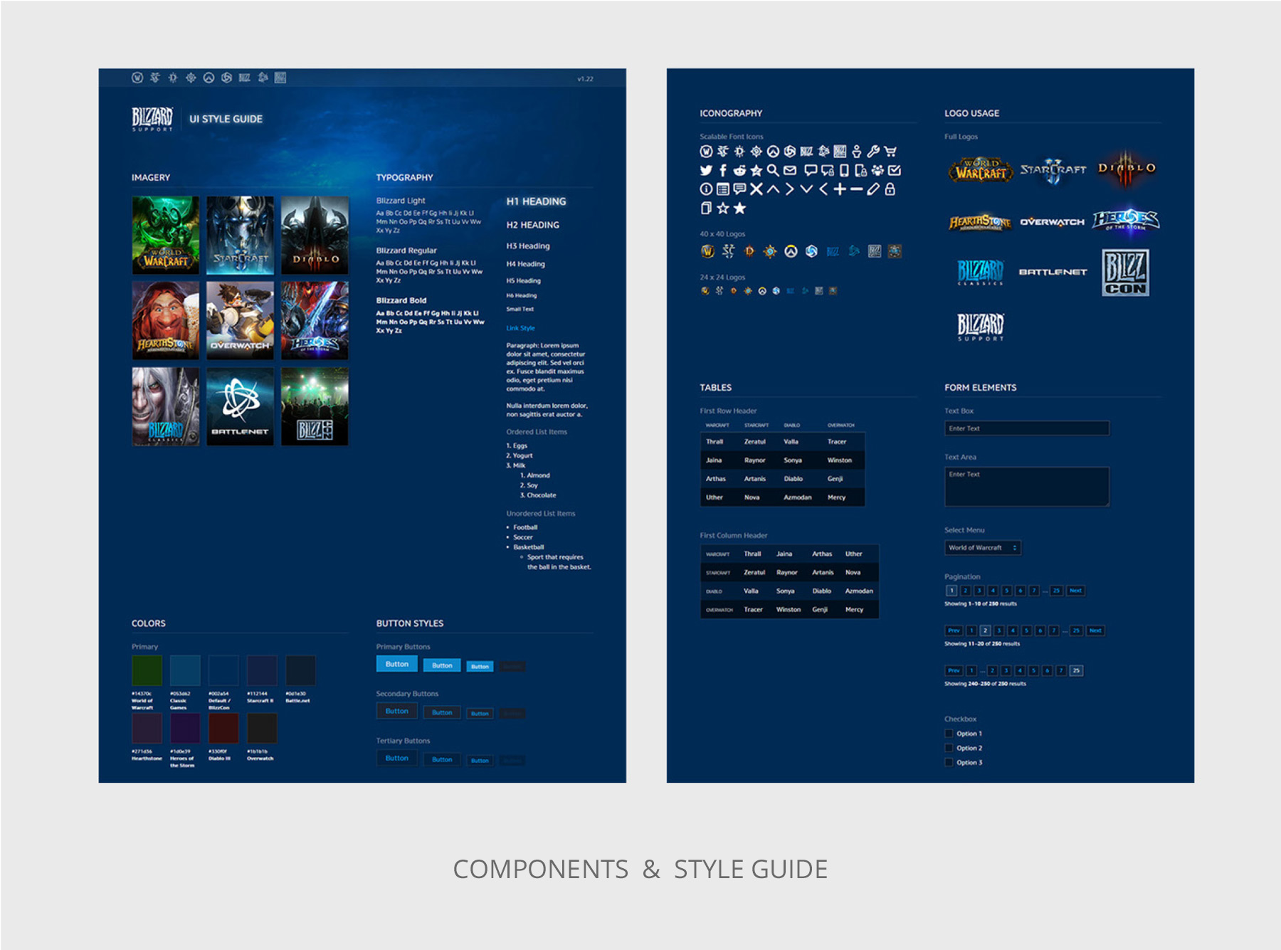 Blizzard Support - Components & Style Guide